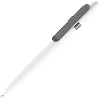 Фотография Ручка шариковая Prodir DS5 TSM Metal Clip, белая с серым