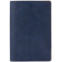 Обложка для паспорта PETRUS с карманами для визиток, синяя, 9,7х14 см