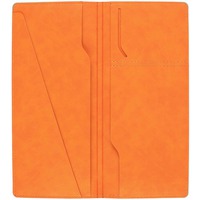 Дорожный органайзер для путешествий PETRUS из искусственной кожи под нанесение логотипа, оранжевый, 5 отделений, 10х22,5 см