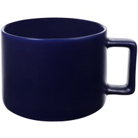 Большая фарфоровая чашка JUMBO под деколь и гравировку, матовая, синяя, 400 мл. 