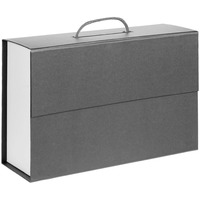 Коробка Case Duo на магнитах, 33,8х22,8х11,8 см, белая с серым