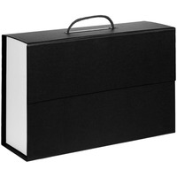 Коробка Case Duo на магнитах, 33,8х22,8х11,8 см, белая с черным