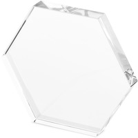 Награда-шестигранник HEXAGON стела из стекла, 16 х 2 х 14 см. Подарочная коробка