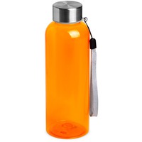 Суперлегкая бутылка для воды из rPET KATO под нанесение логотипа со съемным ремешком, 500мл, d6,5 х 20 см. Всего 84 грамма!
