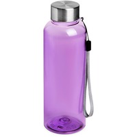 Суперлегкая бутылка для воды из rPET KATO под нанесение логотипа со съемным ремешком, 500мл, d6,5 х 20 см. Всего 84 грамма!, фиолетовый