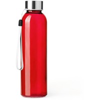 Стеклянная бутылка ALFE с ремешком, 500 мл, d6,3 х 22 см, красный