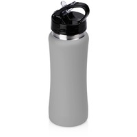 Бутылка для воды Bottle C1, soft touch, 600 мл, серый/серебристый