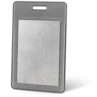Кожаный чехол для пропуска с отделением для карты FAVOR под нанесение логотипа, 6,4 х 10,5 х 0,2 см, светло-серый