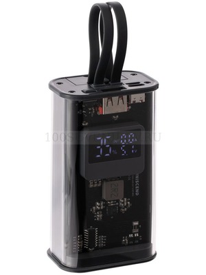 Фото Аккумулятор c быстрой зарядкой Trellis Geek 10000 мАч, темно-серый «Uniscend»