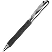 Ручка шариковая Venera из переработанной стали и переработанной кожи, серебристый/серый
