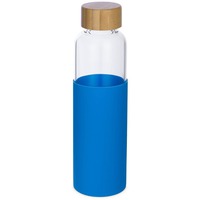 Герметичная стеклянная бутылка для воды REFINE в силиконовом чехле, 500 мл., d4,8 х d6,7 х 23,6 см. Нанесение логотипа предусмотрено на бутылку, на чехо