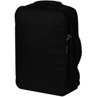 Сумка рюкзак-трансформер TURNOVER для ноутбука 15 из переработанного пластика, 41 х 29 х 11 см. Доступно нанесение логотипа. , черный