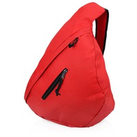 Треугольный рюкзак на одно плечо BROOK под нанесение логотипа, 33 x 13,5 x 46,5 см, красный
