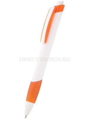 Фото Ручка шариковая «Соната» белая/оранжевая (белый, оранжевый)