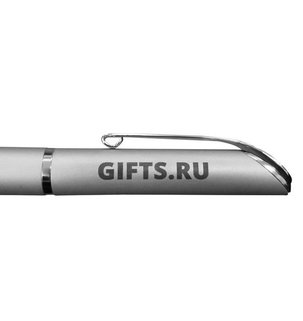 Фотография гравировка с чернением: Ручка шариковая Glide, серая
