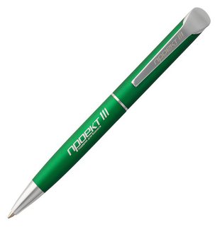 Фотография лазерная гравировка по металлу: Ручка шариковая Glide, зеленая