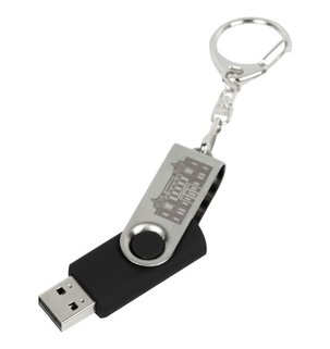Фотография лазерная гравировка по металлу: USB-флеш-карта на 8 Гб, черная