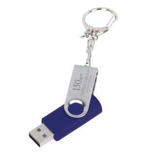 Фотография лазерная гравировка по металлу: USB-флеш-карта на 8 Гб, синяя