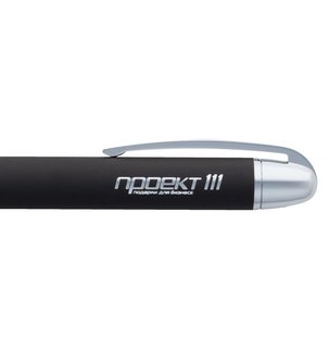 Фотография лазерная гравировка: Ручка шариковая Arc Soft Touch, черная