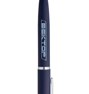 Фотография лазерная гравировка: Ручка шариковая Bolt Soft Touch, синяя