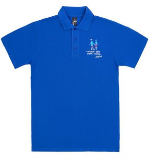 Фотография шелкография с трансфером: Рубашка поло SUMMER 170, ярко-синяя (royal)