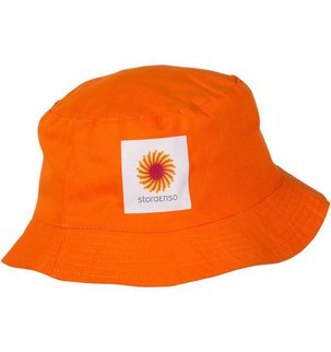 Фотография шелкотрансфер кепки: Панама Unit Summer двусторонняя, оранжевая с серым