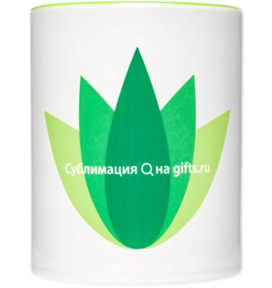 Фотография сублимация посуда: Кружка Promo Plus для сублимационной печати, зеленое яблоко