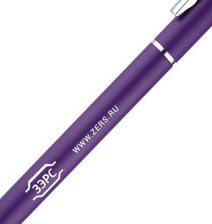 Фотография тампопечать: Ручка шариковая Hotel Chrome, ver.2, фиолетовая