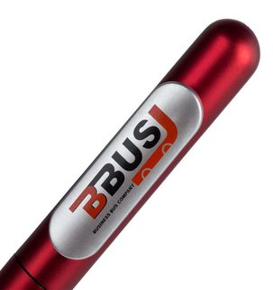 Фотография тампопечать: Ручка шариковая Slider Silver, красная