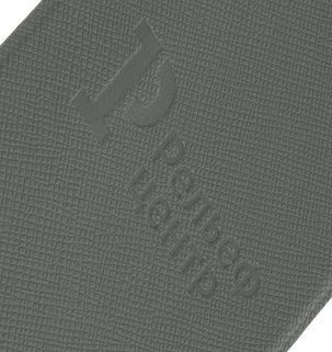 Фотография тиснение бесцветное: Серый чехол для пропуска DEVON из искусственной кожи, с окном, 6,3х10,4 см. Предусмотрено нанесение логотипа - бесцветное тиснение, полноцветная уф-печать.