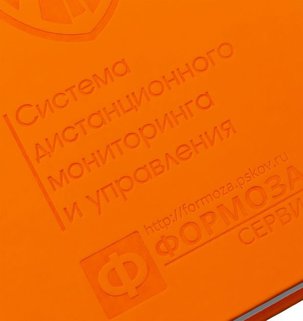 Фотография тиснение бесцветное: Ежедневник Favor, недатированный, оранжевый