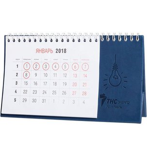 Фотография тиснение бесцветное: Календарь настольный, красный