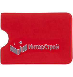 Фотография тиснение фольгой: Красный чехол для карточки DORSET из искусственной кожи, зеленый, 6,2х9,1 см. Бесцветное тиснение, полноцветная уф-печать. 
